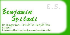 benjamin sziladi business card